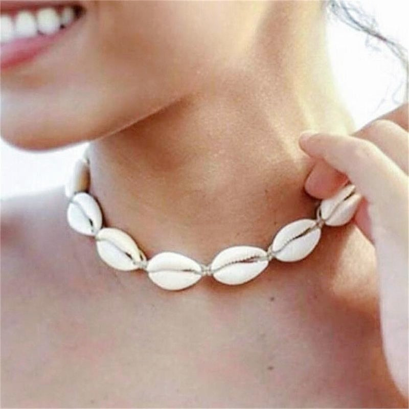 Rope Chain Natural Shell Choker