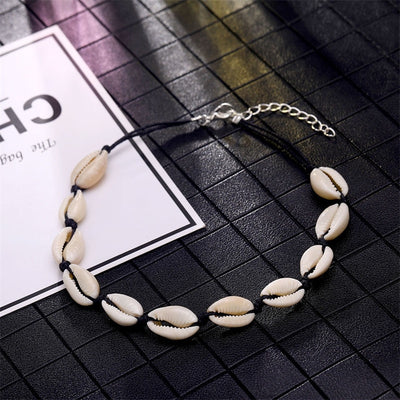 Rope Chain Natural Shell Choker