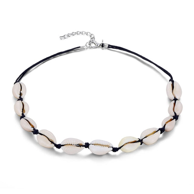 Rope Chain Natural Shell Choker