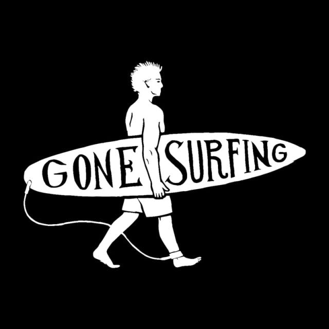 Surfing Guy Sticker