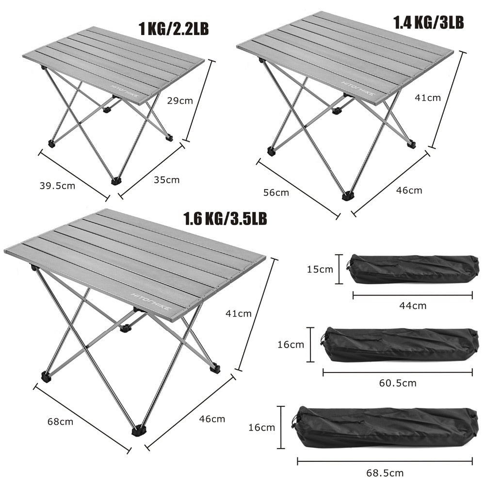 ULTRALIGHT CAMP TABLE WITH CARRYING BAG