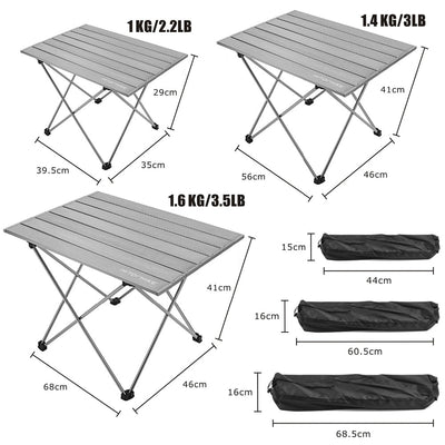 ULTRALIGHT CAMP TABLE WITH CARRYING BAG