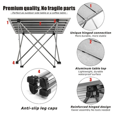 ULTRALIGHT CAMP TABLE WITH CARRYING BAG