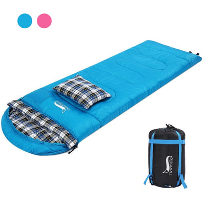 SOFT FLANNEL SLEEPING BAGS WITH PILLOW