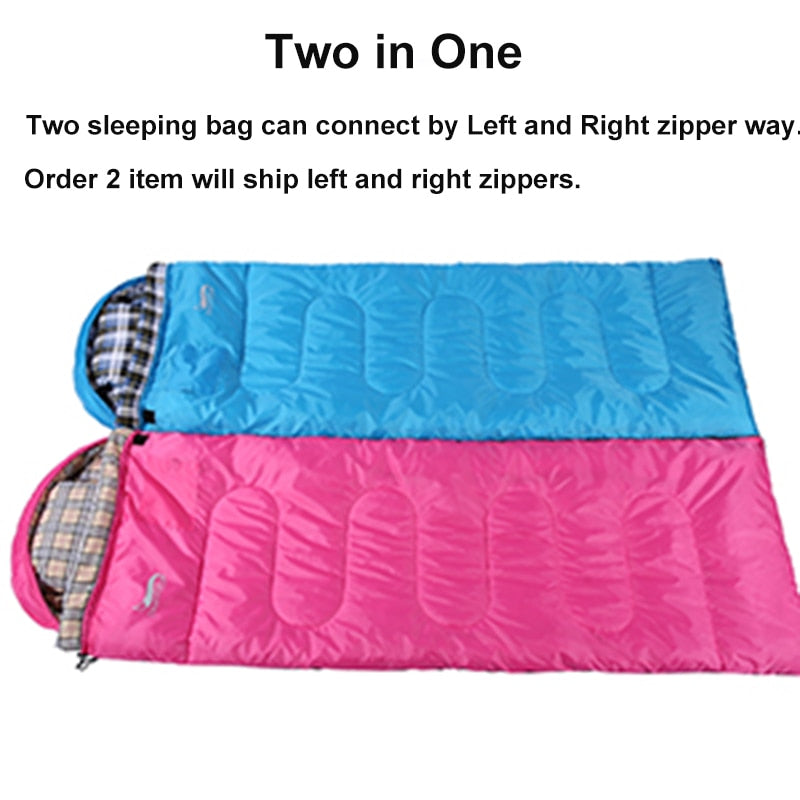 SOFT FLANNEL SLEEPING BAGS WITH PILLOW