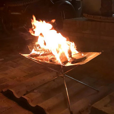 STAINLESS STEEL PORTABLE OUTDOOR FIRE RACK