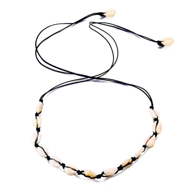 Rope Chain Natural Shell Choker