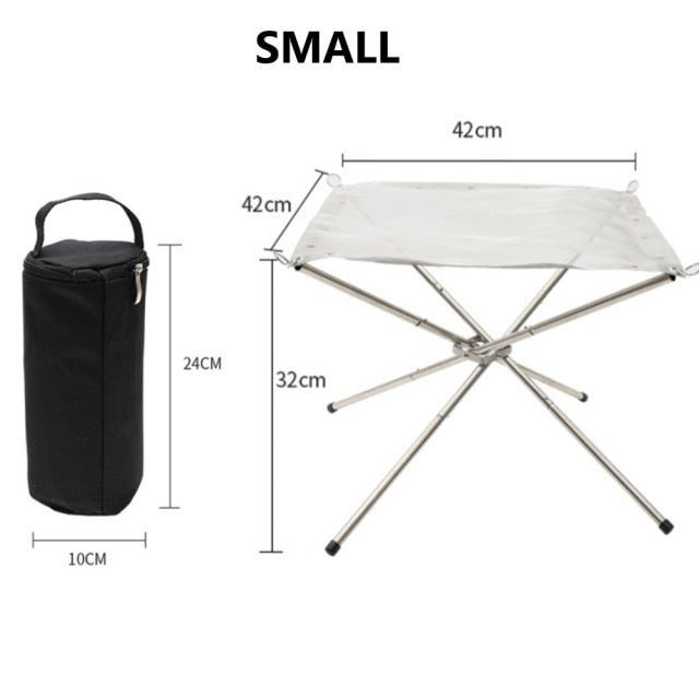 STAINLESS STEEL PORTABLE OUTDOOR FIRE RACK