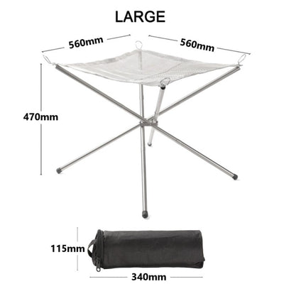 STAINLESS STEEL PORTABLE OUTDOOR FIRE RACK