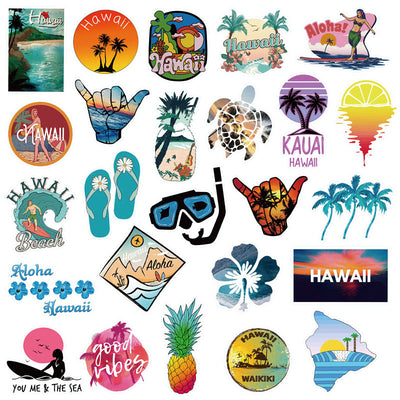 50 PCS Car Styling Hawaii Sticker